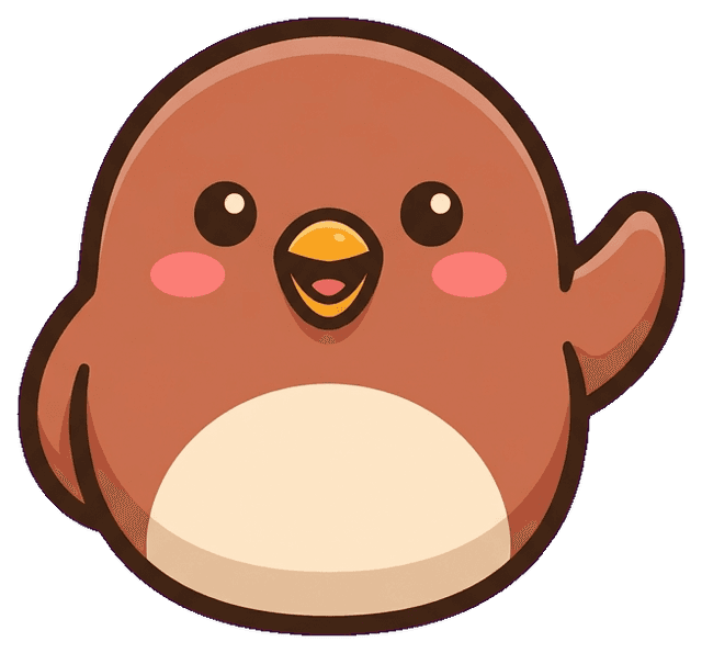 The Worksheet Bird mascot waving